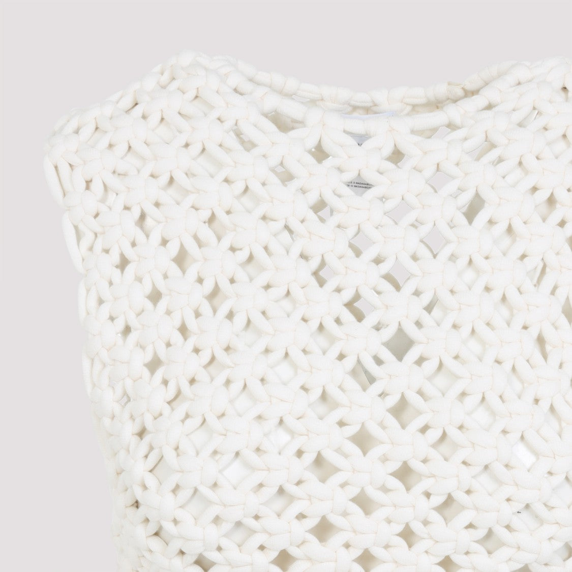 Alaïa Textured White Knit Crop Top
