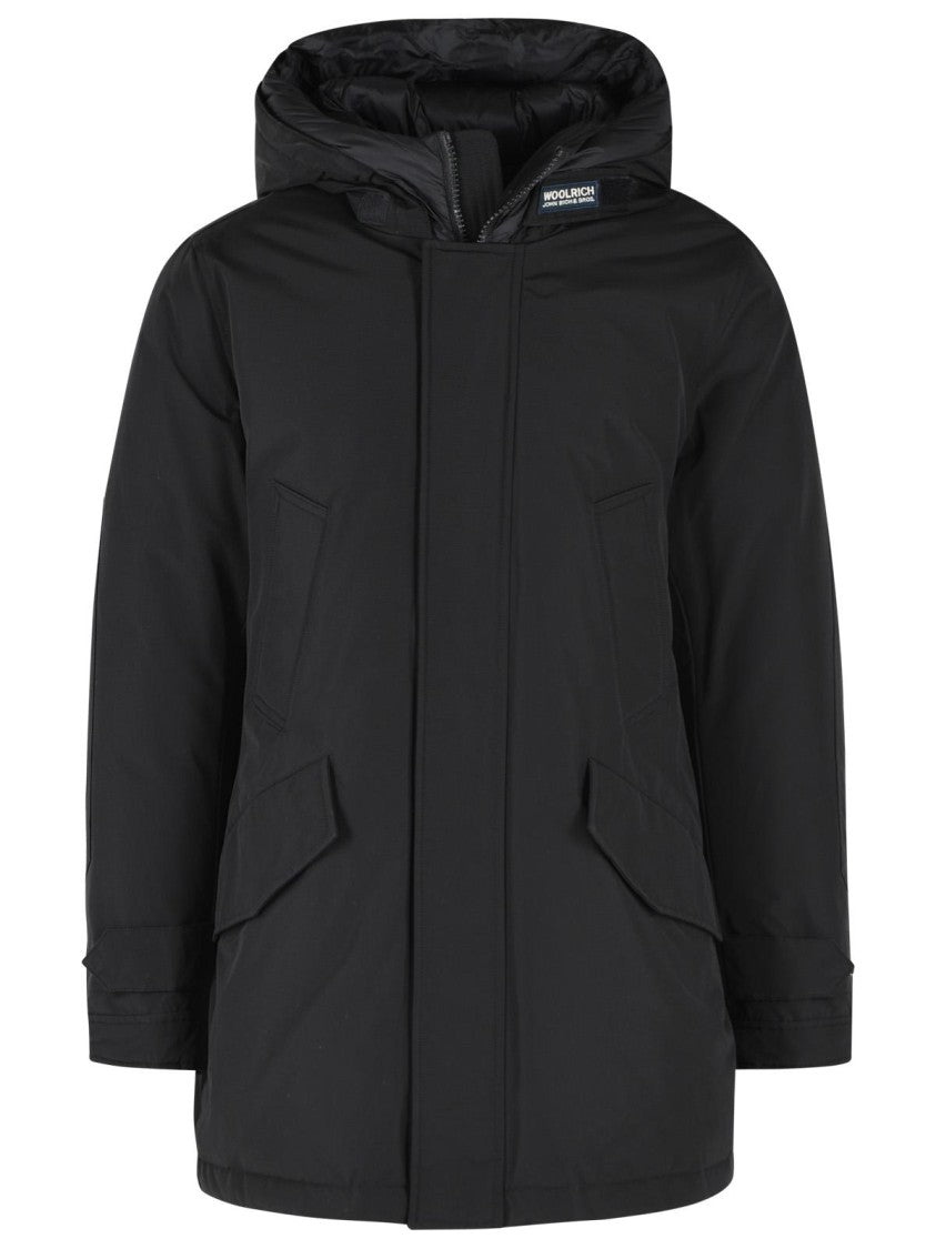 Woolrich John Rich & Bros 'Polar High Collar' Black Cotton Blend Parka