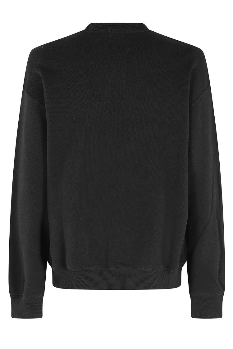 Polo Ralph Lauren Black Knit Round-Neck Cotton-Blend Sweatshirt