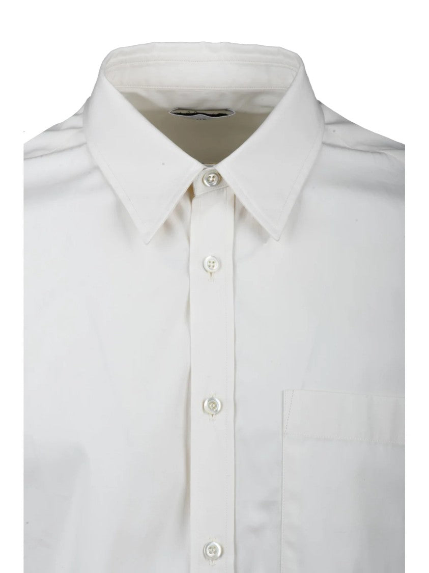 Alexander Mcqueen White Classic Short-Sleeve Cotton Shirt