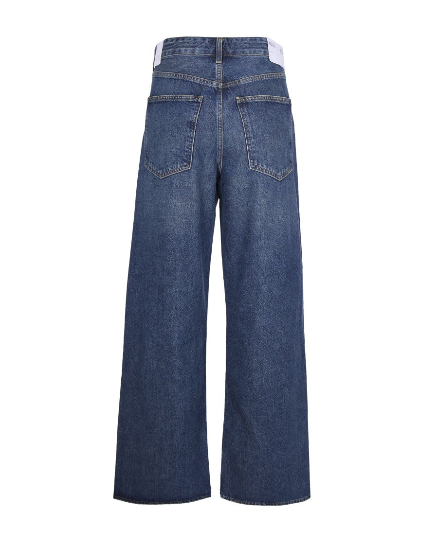 Agolde Wide-Leg Jeans With Folded Waistband Detail