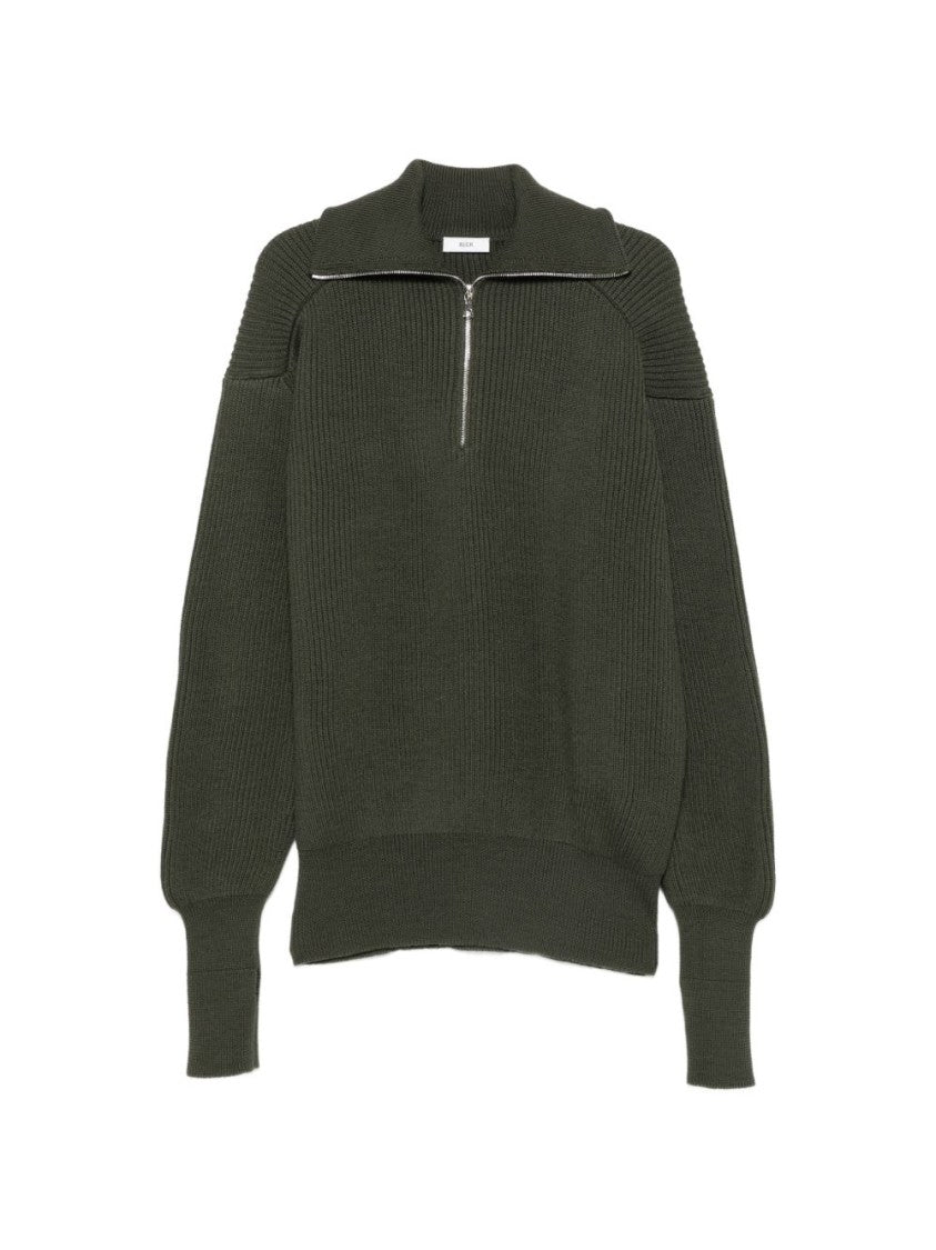 Rier Chunky Half-Zip Ribbed Knit Sweater