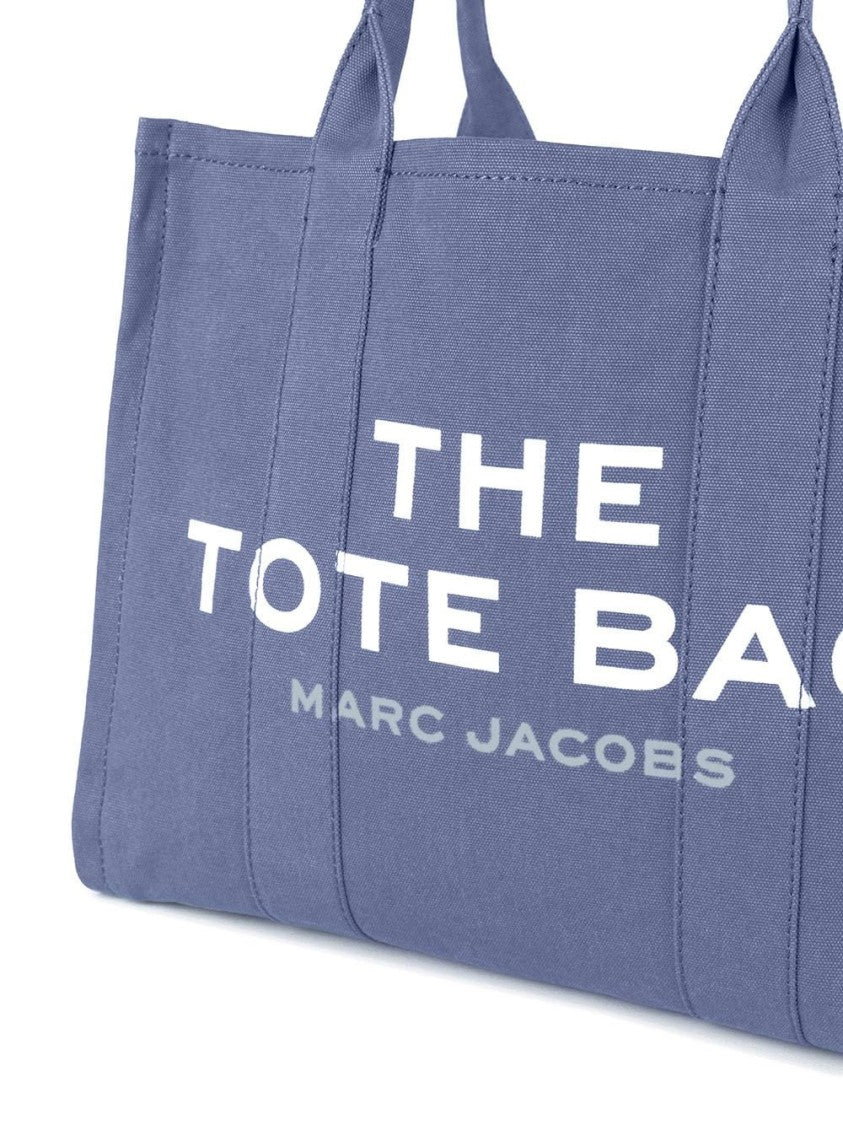 Marc Jacobs Structured Cotton Tote With Modern Text Design