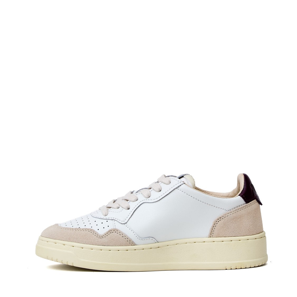 Autry White Fig Medalist Low Suede Sneakers