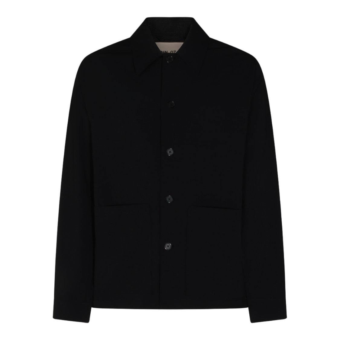 Nn.07 Black Jacket With Classic Collar And Seamless Front Pockets