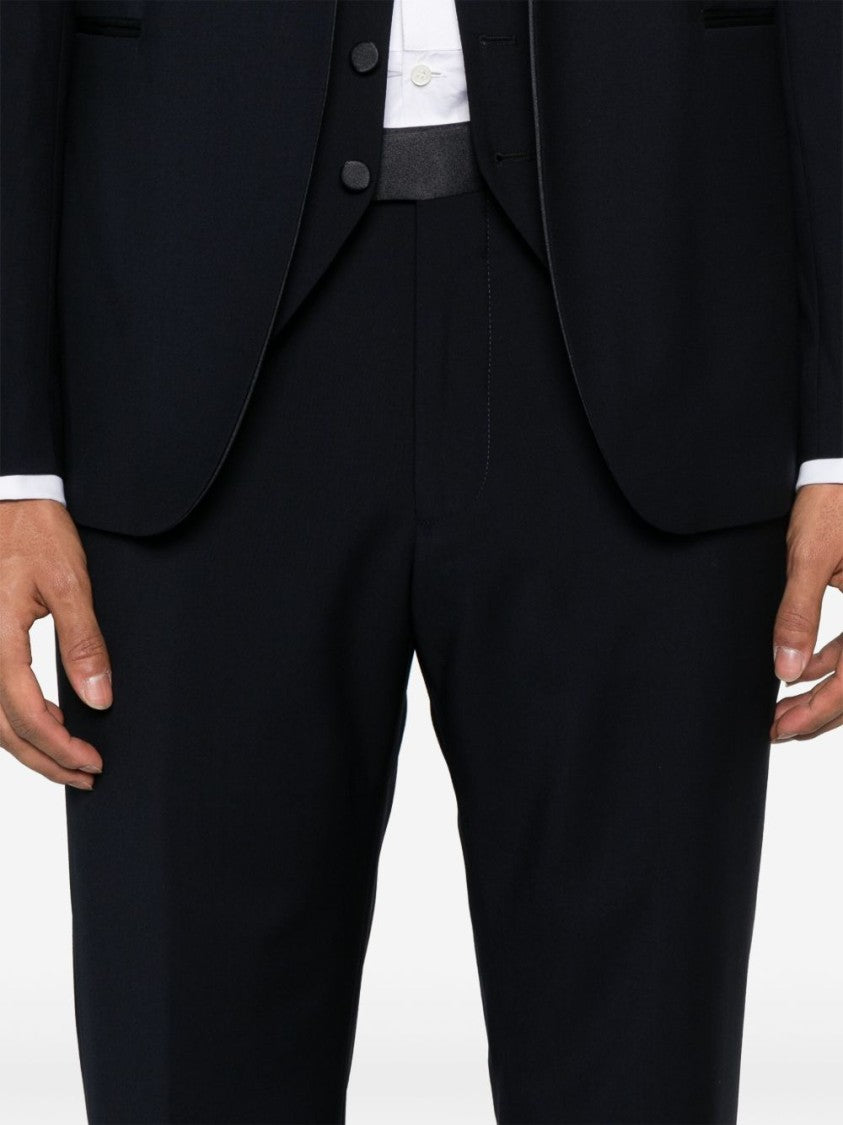 Tagliatore Midnight Blue Tailored Jacket With Concealed Fastenings