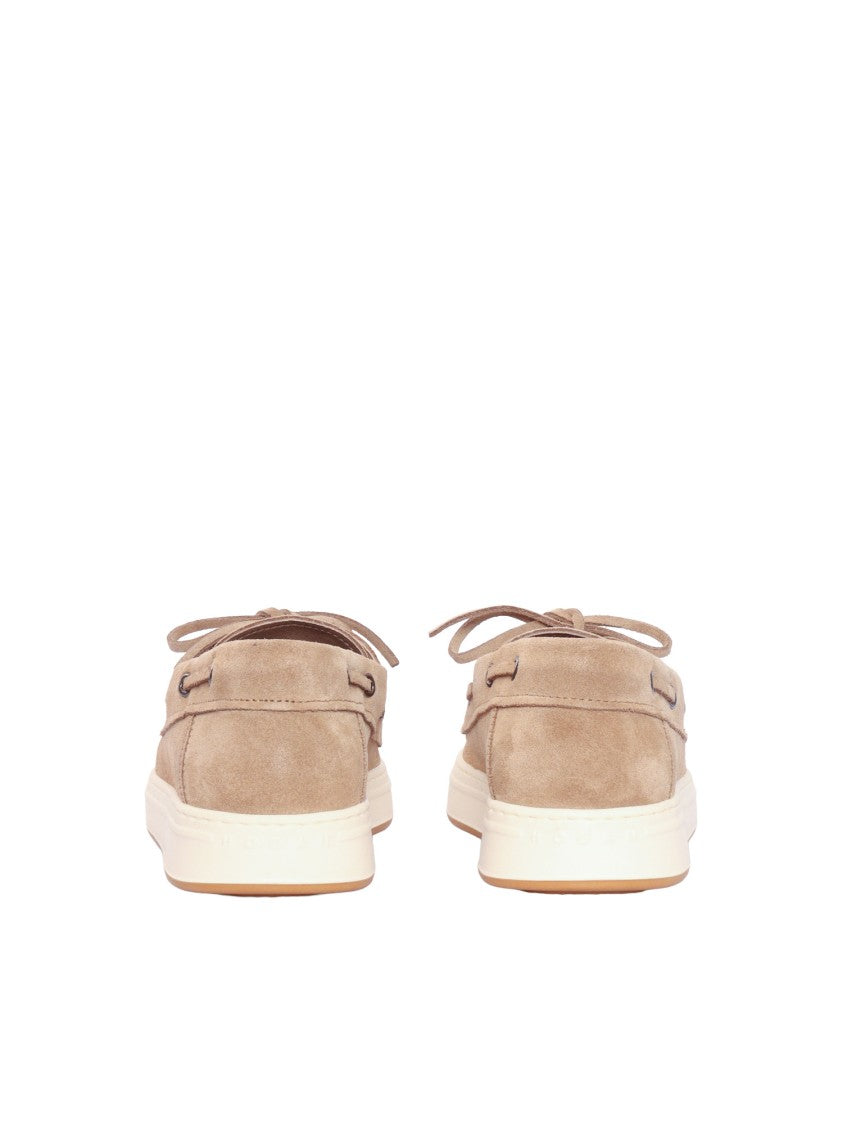 Hogan Calfskin Lace Up Boat Shoes