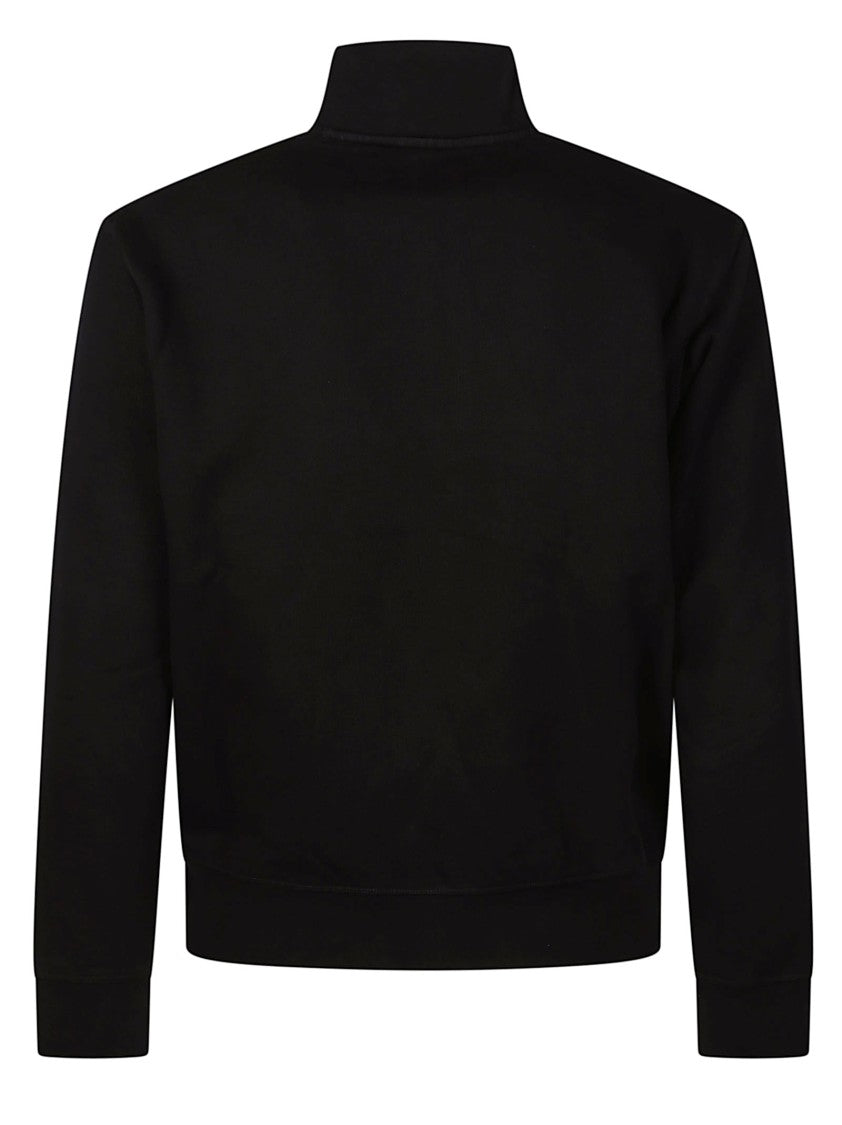Dsquared2 Black Cotton Half-Zip Sweatshirt
