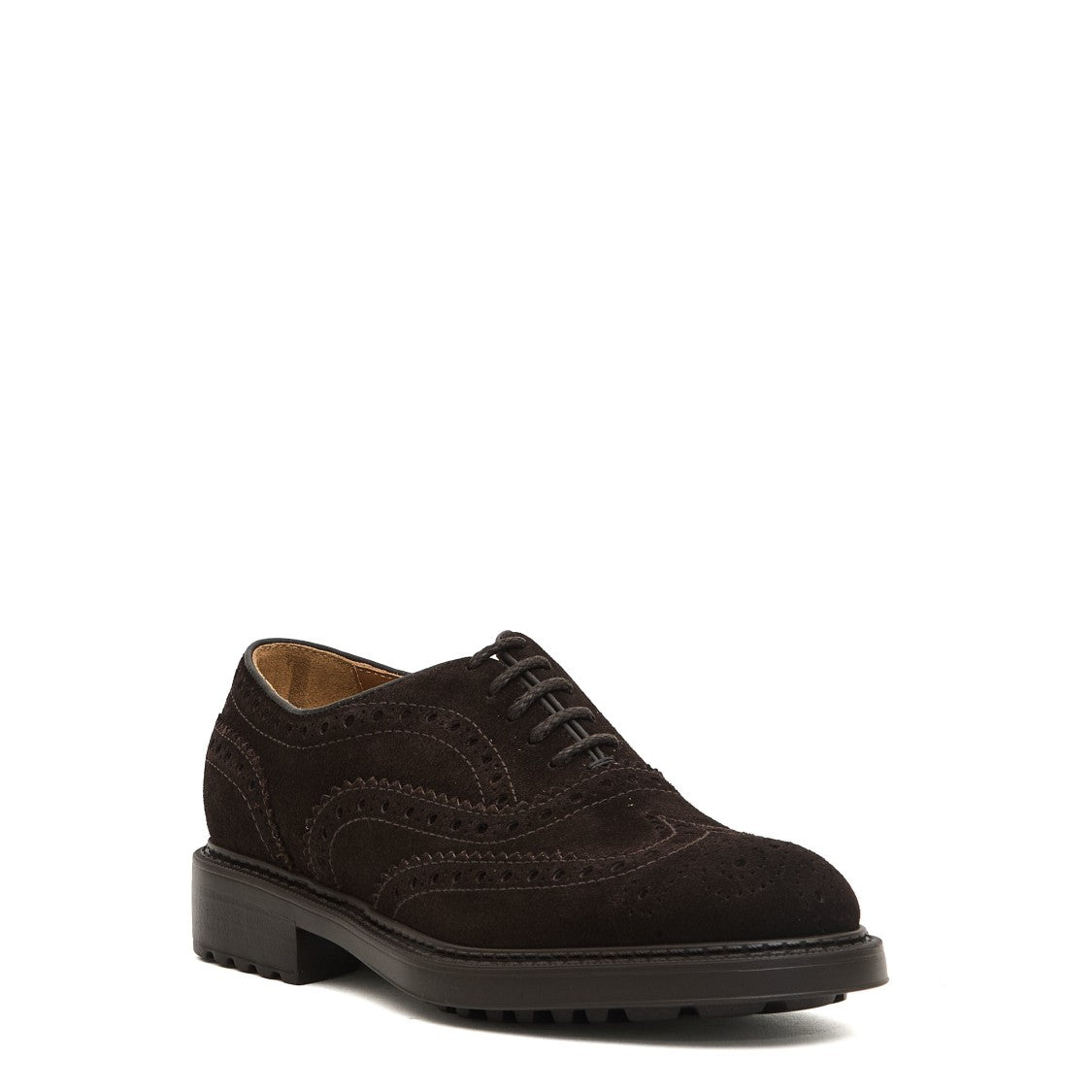 Doucal's Brown Suede Swallowtail Oxfords