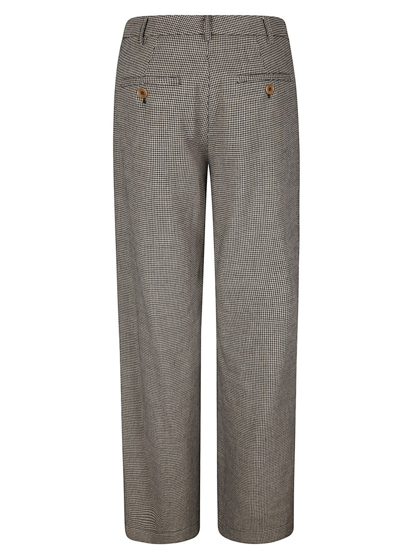 Jejia Lightweight Cotton Trousers With Front Pinces