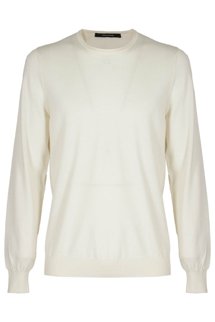 Tagliatore Cream-Colored Wool Sweater
