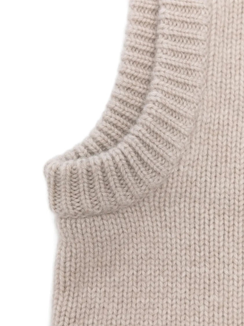 Lisa Yang Ribbed Cashmere Balaclava In Oyster Beige