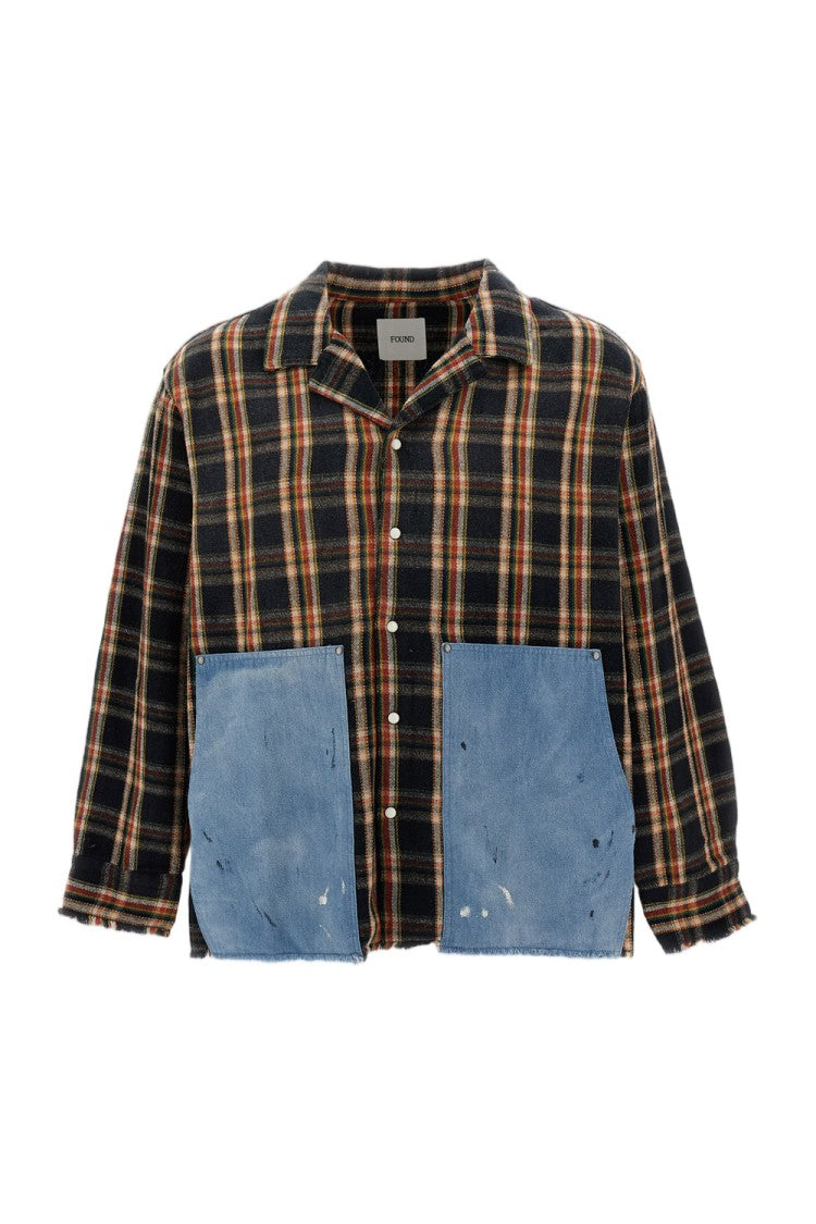 Found Multicolour Plaid Cotton Flannel Shirt