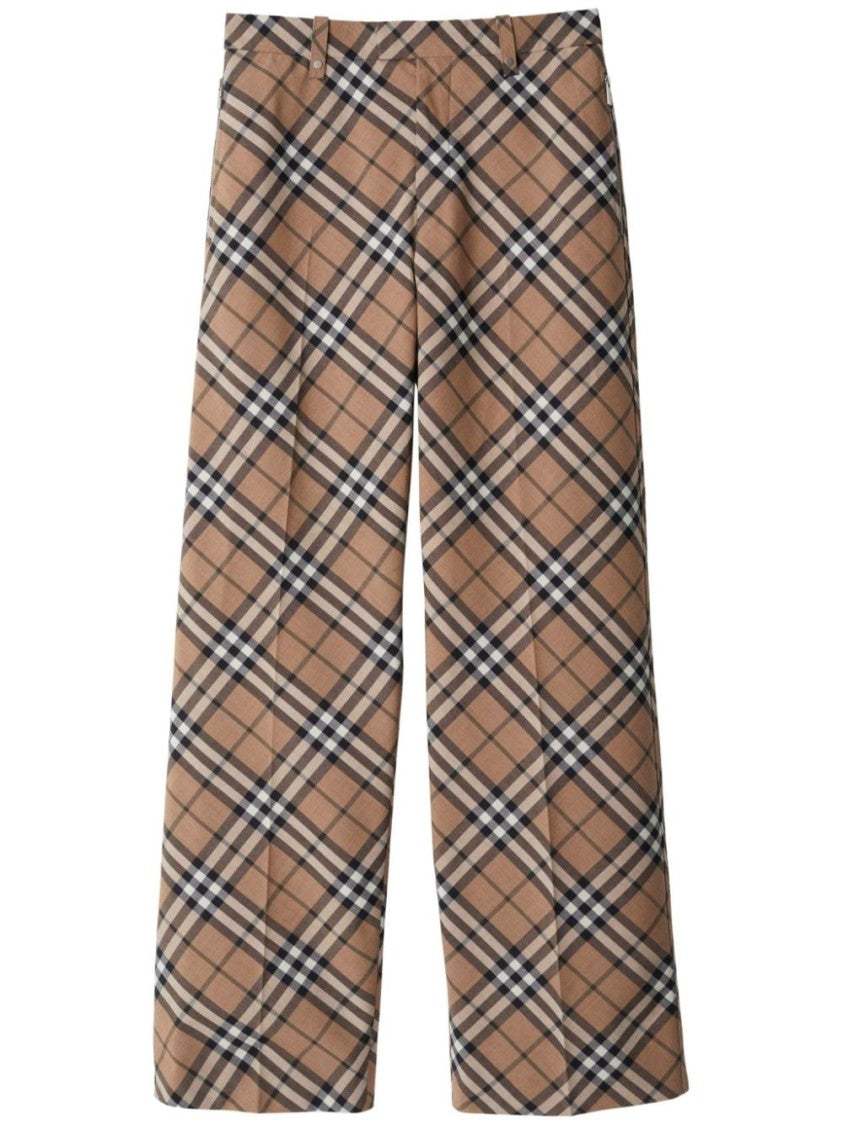 Burberry Beige Check Trousers