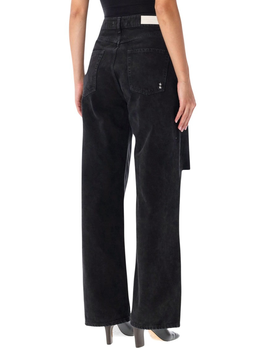 Icon Denim Poppy Broken Black High-Waisted Cut-Out Pants