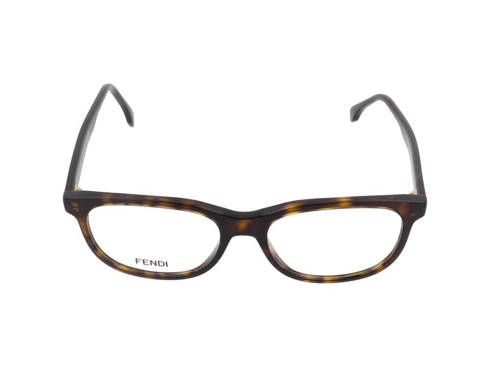 Maison Fendi Classic Tortoiseshell Rectangular Eyeglasses