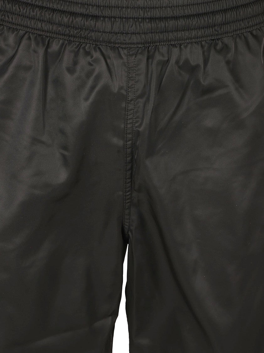 Off-White Minimalist Black Shorts With Graphic Detail