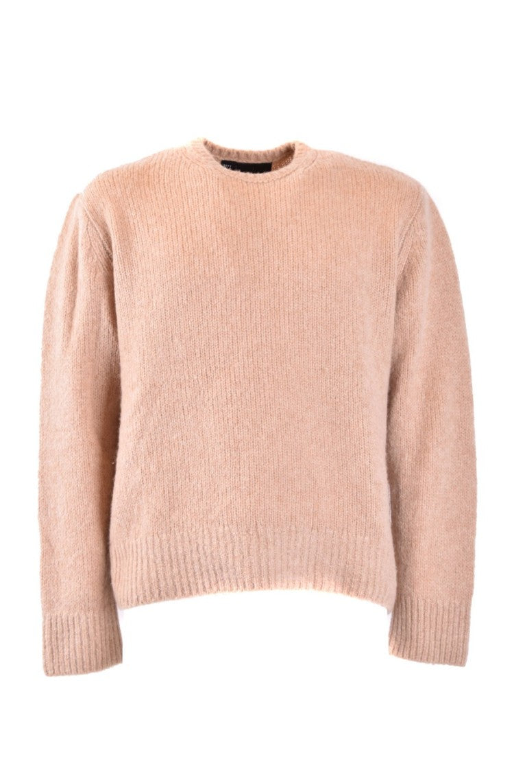 Neil Barrett Beige Textured Knit Sweater Crew Neckline