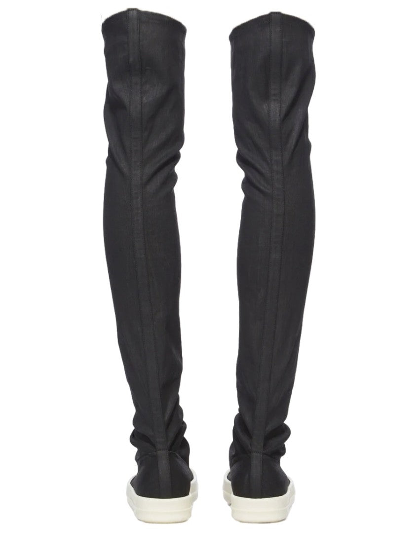 Drkshdw By Rick Owens Neutral High Sock Sneaks Athleisure Boots