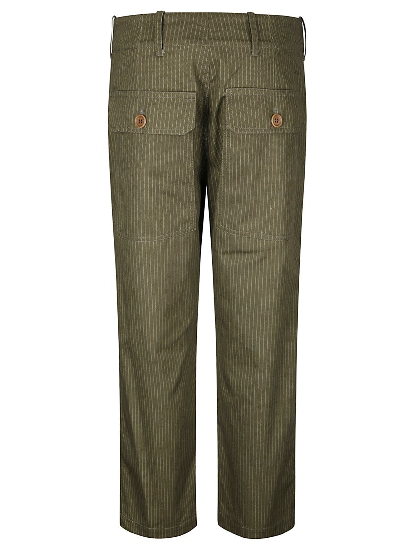 Jejia Ankle-Length Lightweight Cotton Pants With Dual-Color Panel