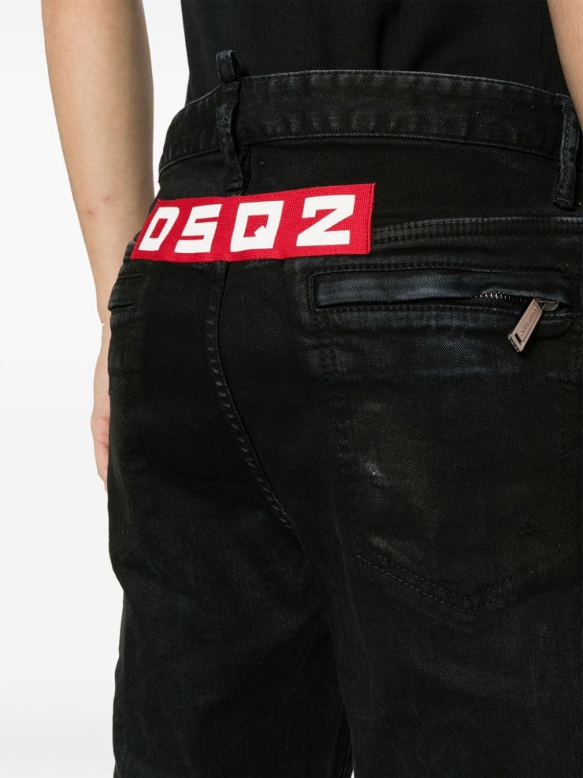 Dsquared2 Slim Cut Black Denim Trousers