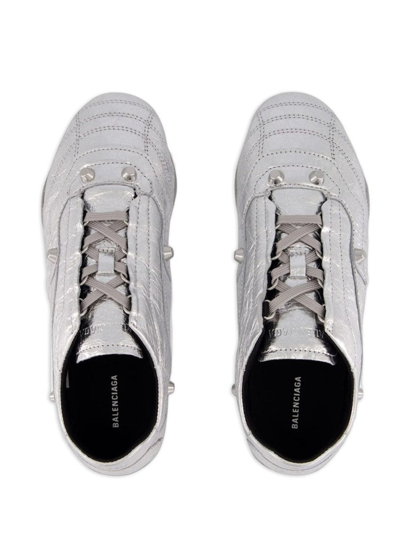 Balenciaga Silver City Metallic Minimalist Aesthetic Sneakers