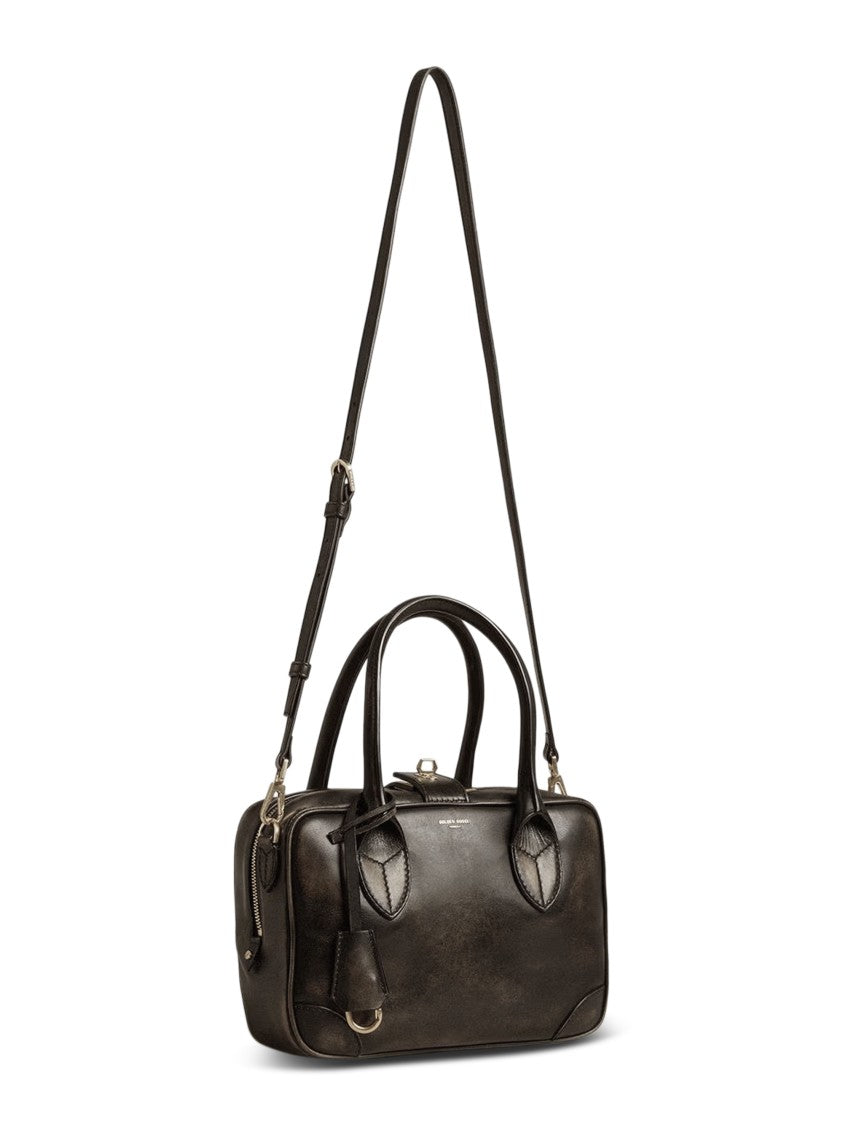 Golden Goose Structured Distressed Bull Leather Handbag