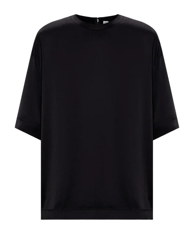 Totême Short-Sleeved Satin Top With Back Zipper Closure