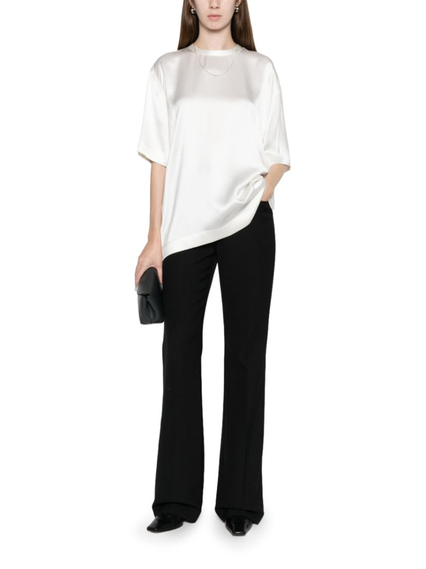 Totême Boxy Viscose Satin T-Shirt