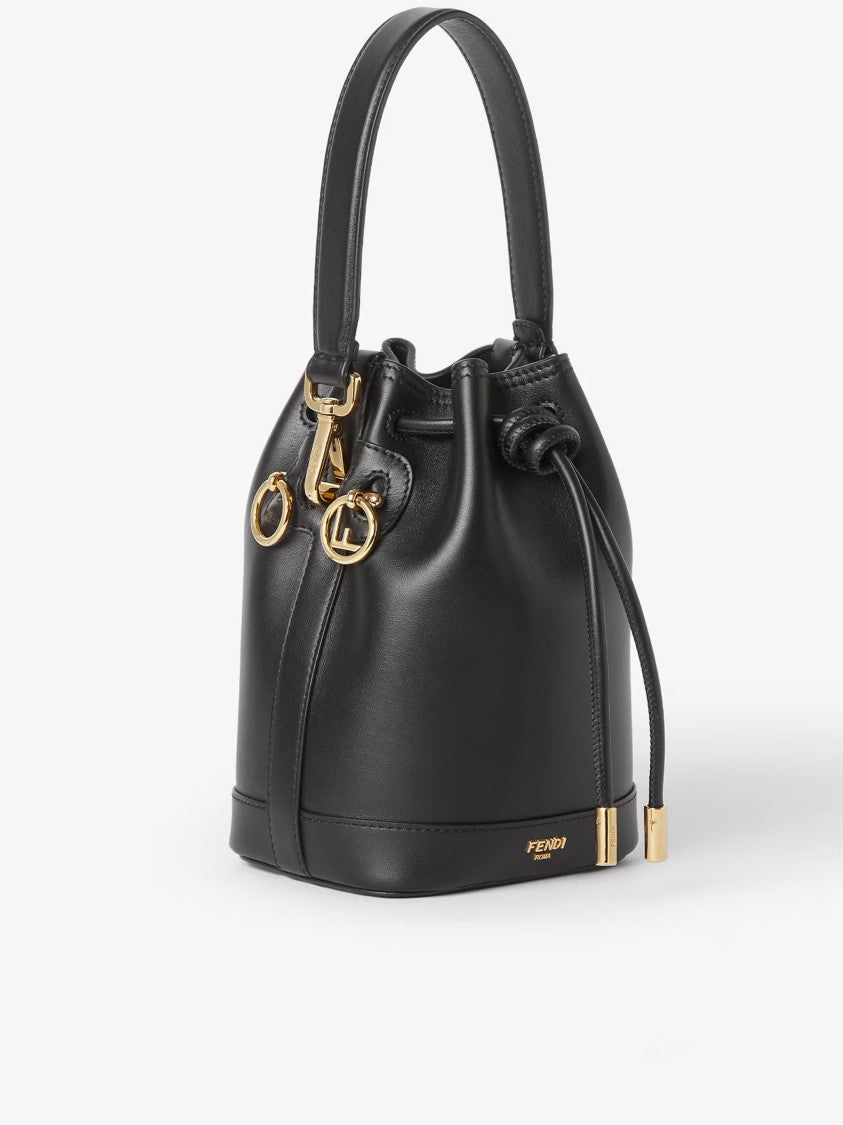 Fendi Mini Mon Tresor Black Leather Bucket Bag