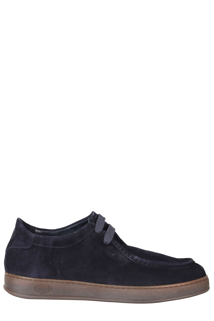 Soldini Navy Blade Amalfi Suede Moccasin Sneakers