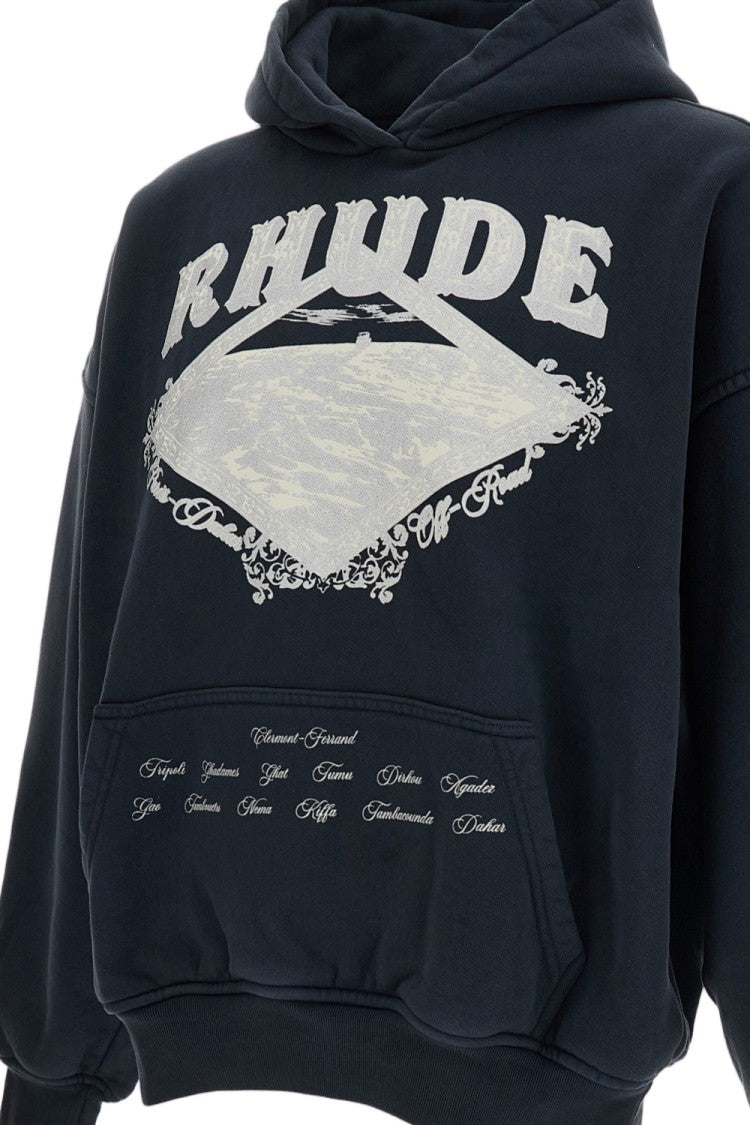 Rhude Dakar Convoy Print Hooded Sweatshirt