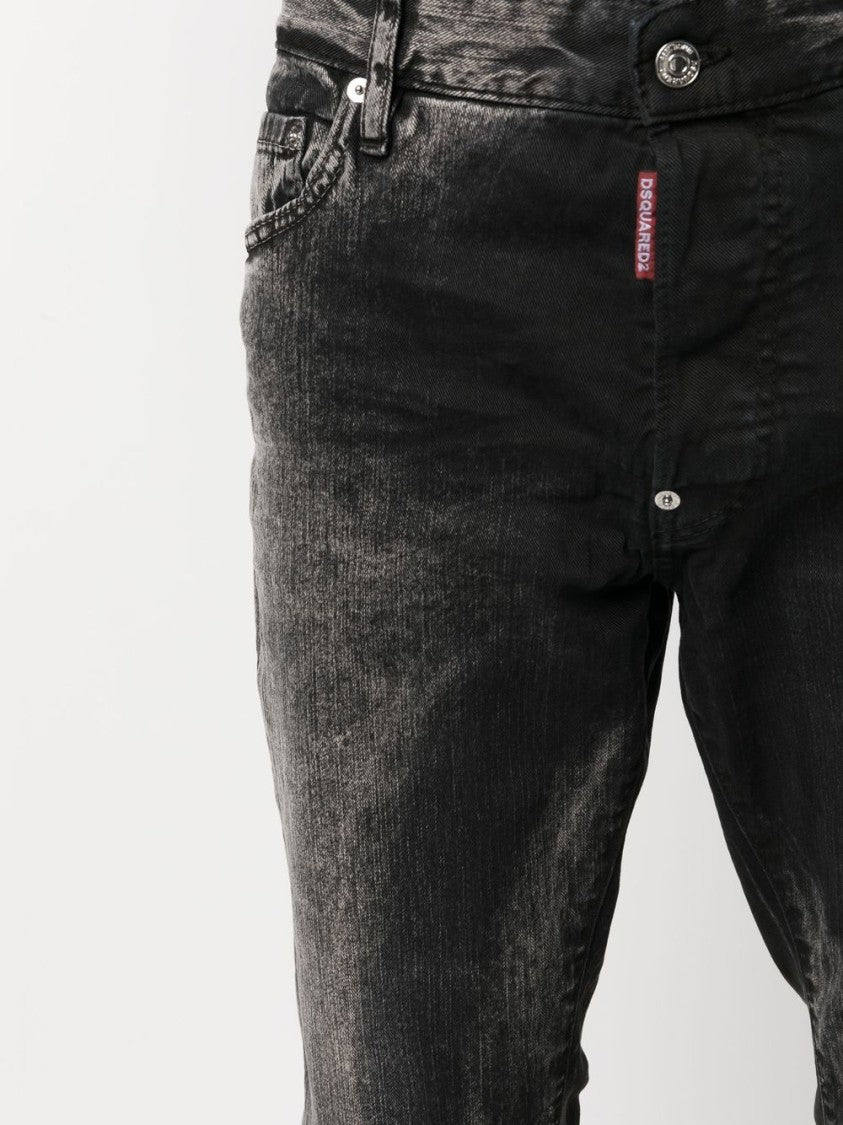 Dsquared2 Washed Straight-Leg Denim Jeans