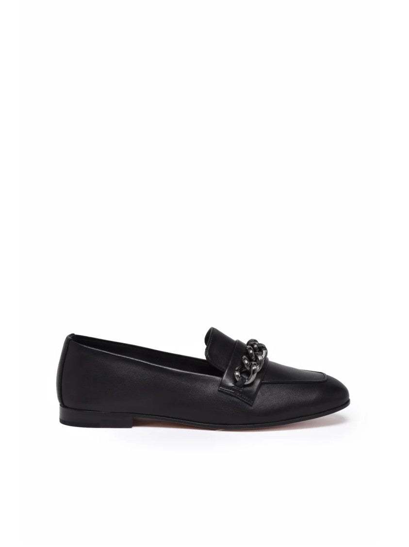 Max Mara Black Leather Lily Loafers