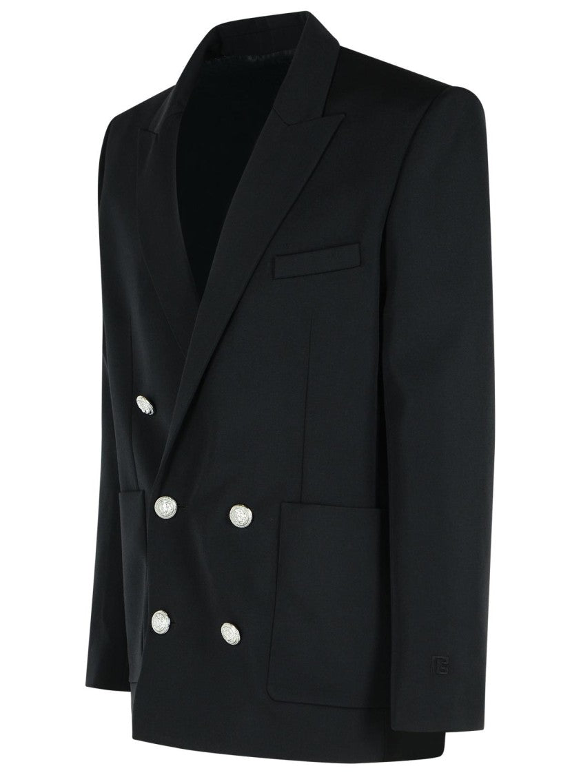 Balmain Black Virgin Wool Blazer