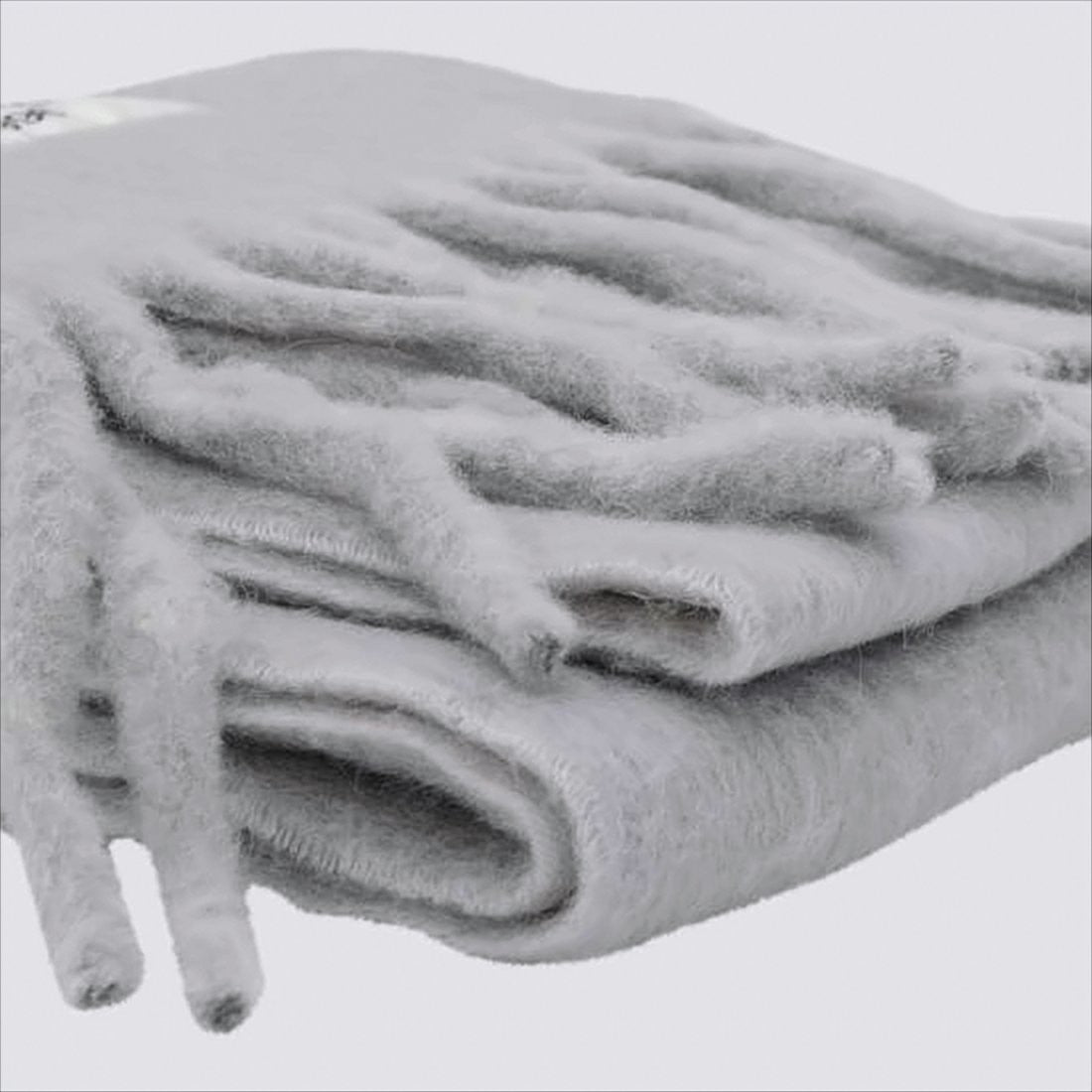 Acne Studios Bi-Color Alpaca Blend Scarf With Fringed Ends