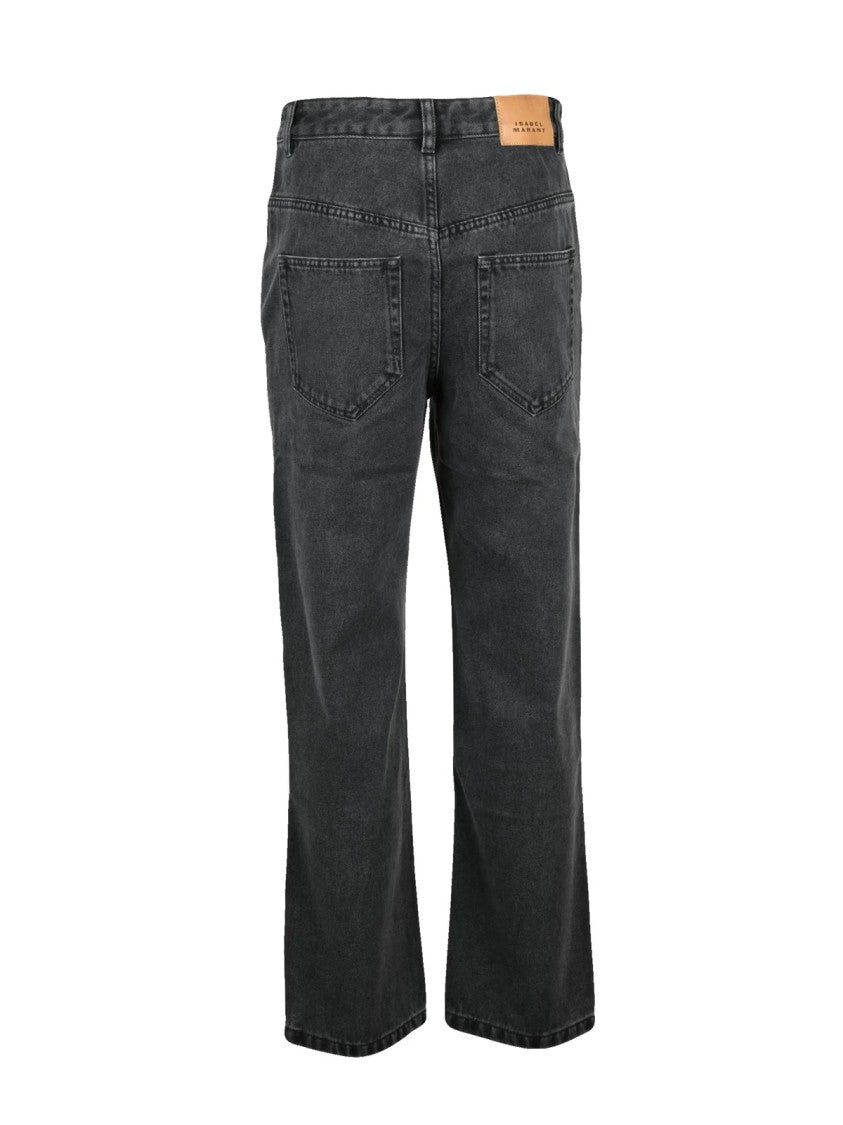 Isabel Marant Black Cotton Straight Jeans
