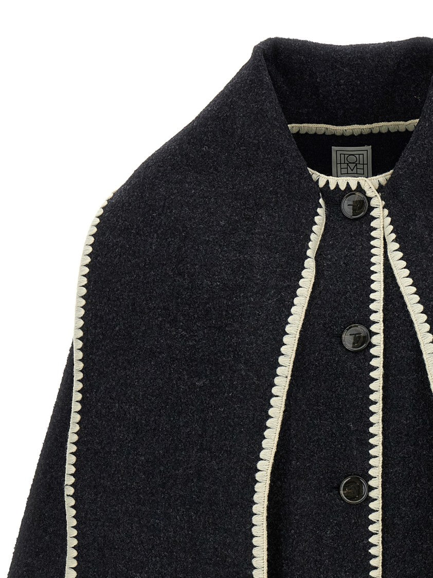 Totême 'Embroidered Scarf Jacket Harvest' Coat