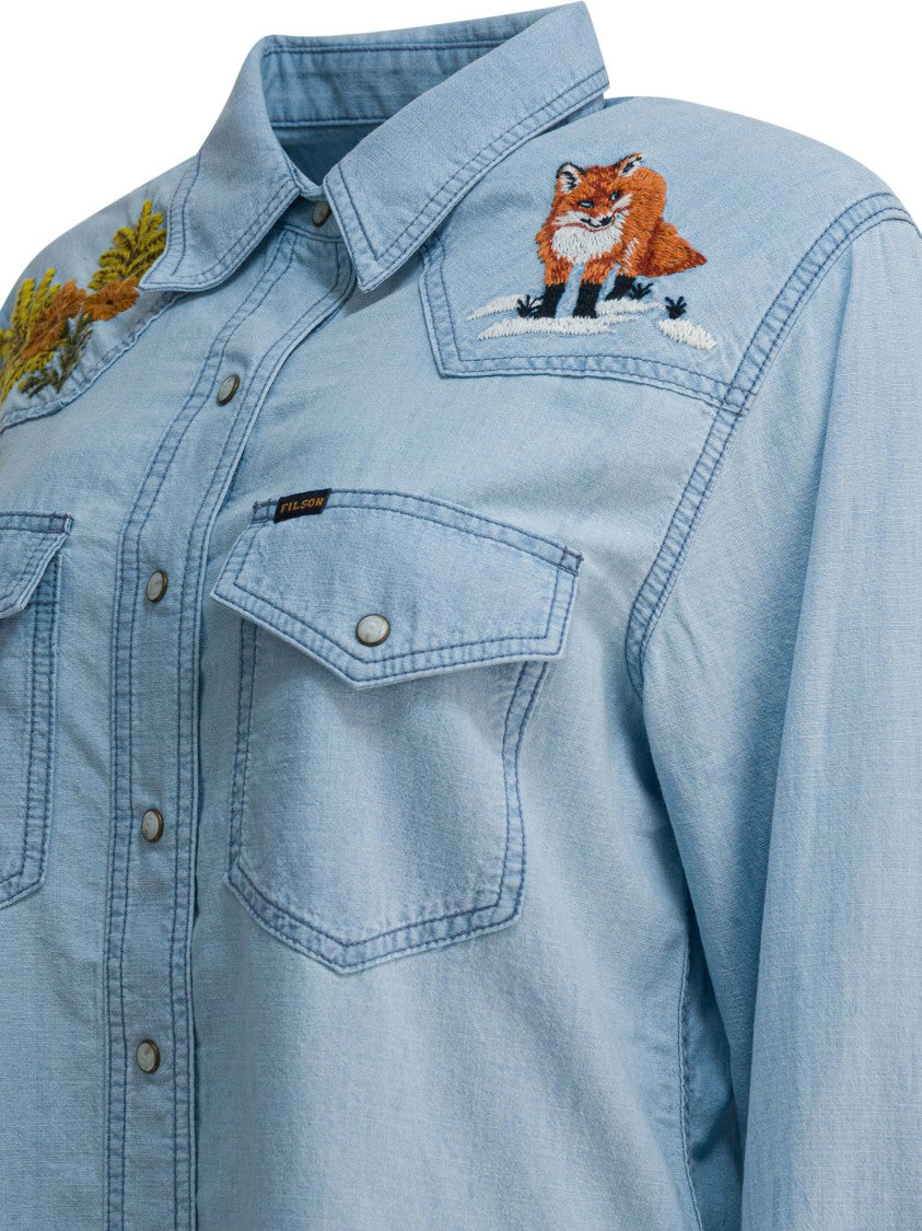 Filson Light Blue Western Shirt