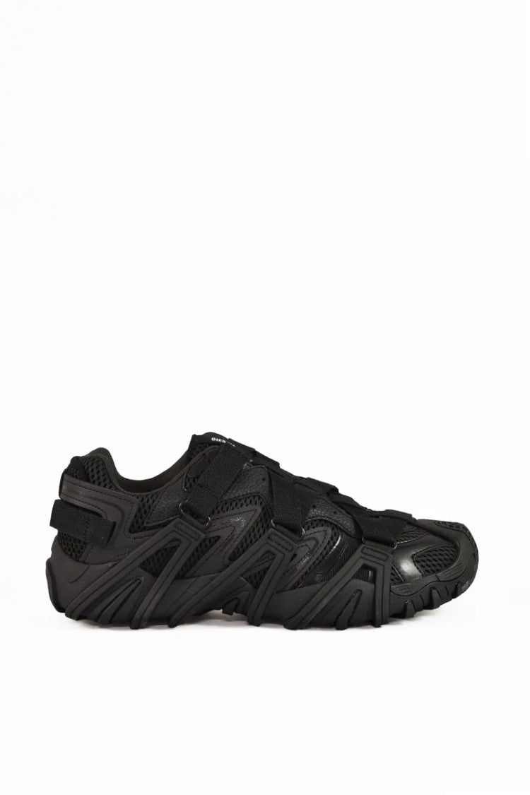 Diesel Leather/Rubber Sneakers - Black