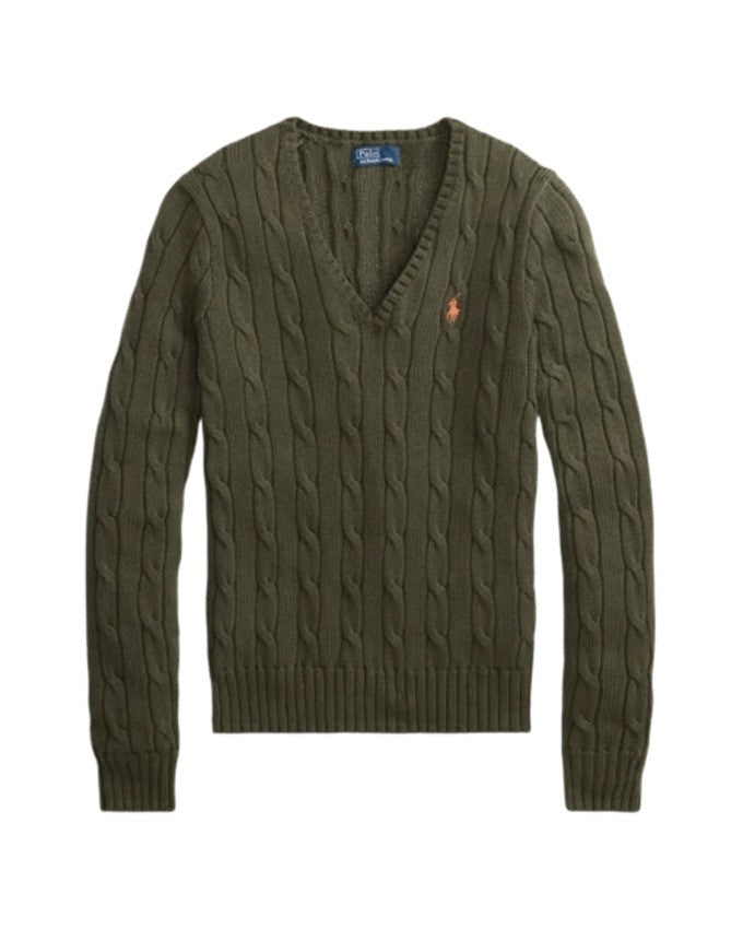 Polo Ralph Lauren Harvest Olive Cable-Knit Sweatshirt