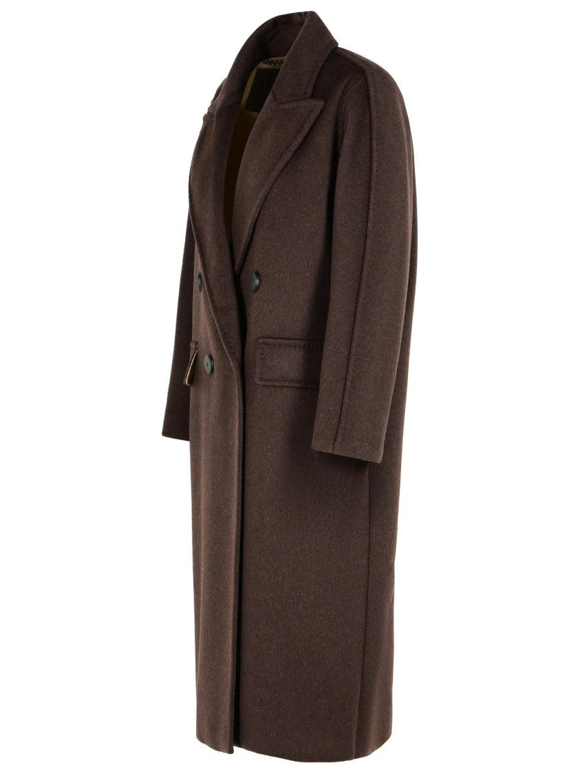 Max Mara Male Over Coat In Cachemire/Alpaca And Brown Wool