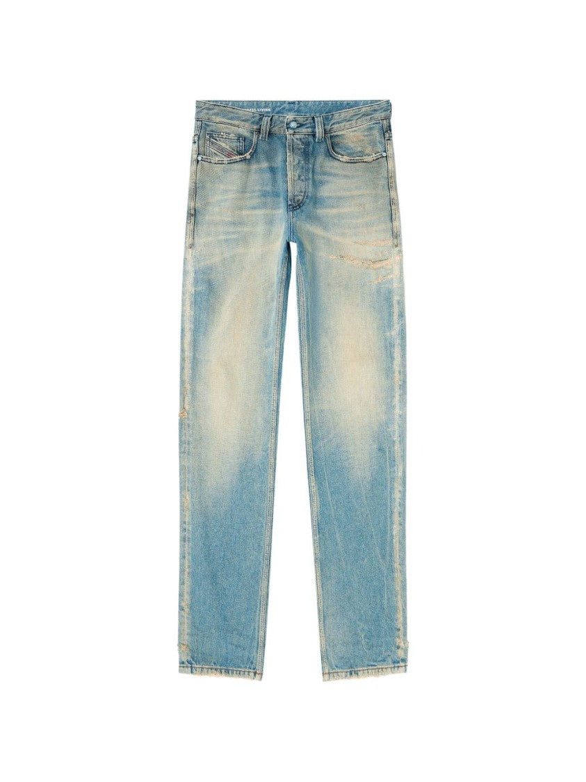 Diesel Blue Regular Fit Low-Crotch Jeans