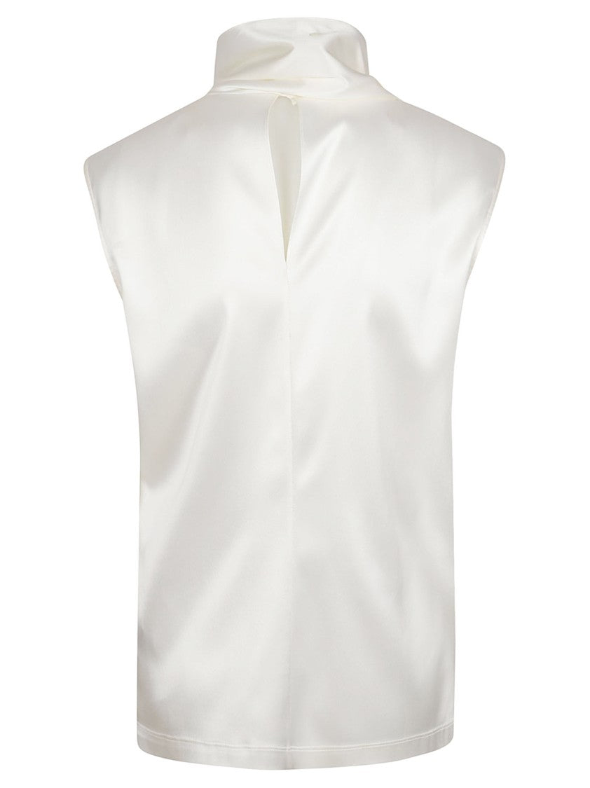 Bottega Veneta Draped Asymmetrical Overlay Top