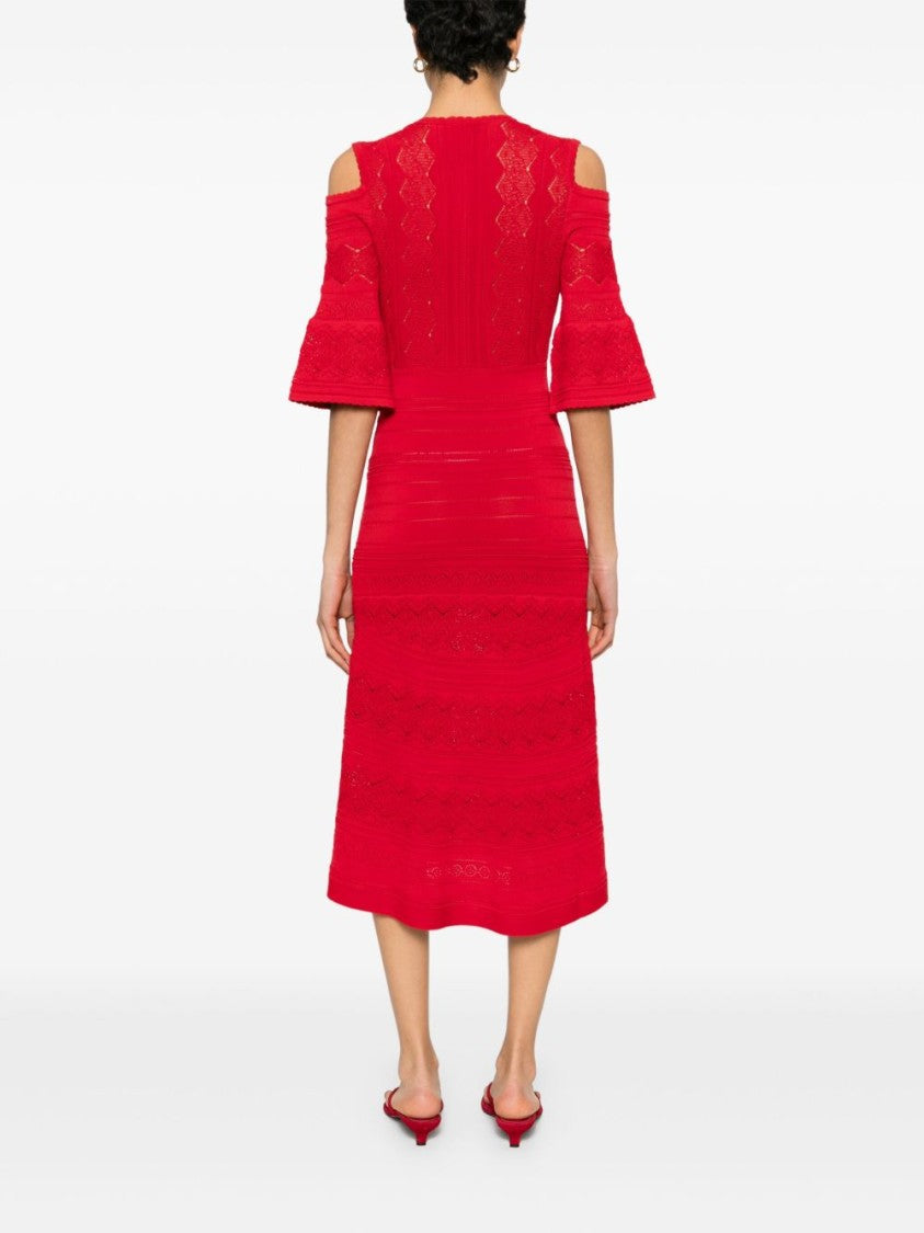 Twin-Set V-Neck Midi Dress