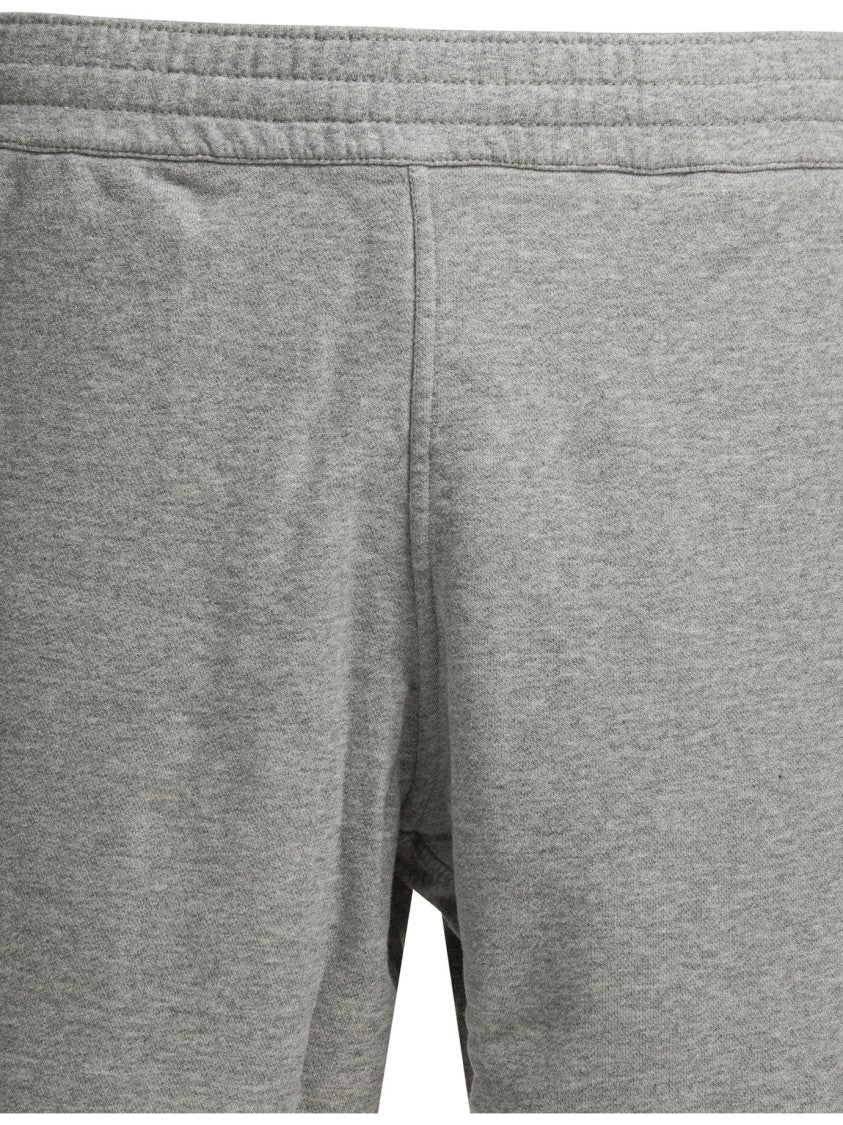 Givenchy Minimalist Grey Cotton Shorts With Elastic Waistband