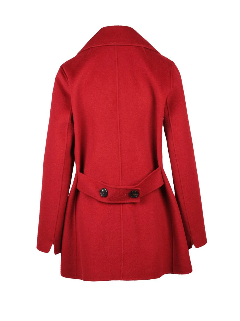 Max Mara Double-Breasted Virgin Wool Caban Coat With Wide Lapel