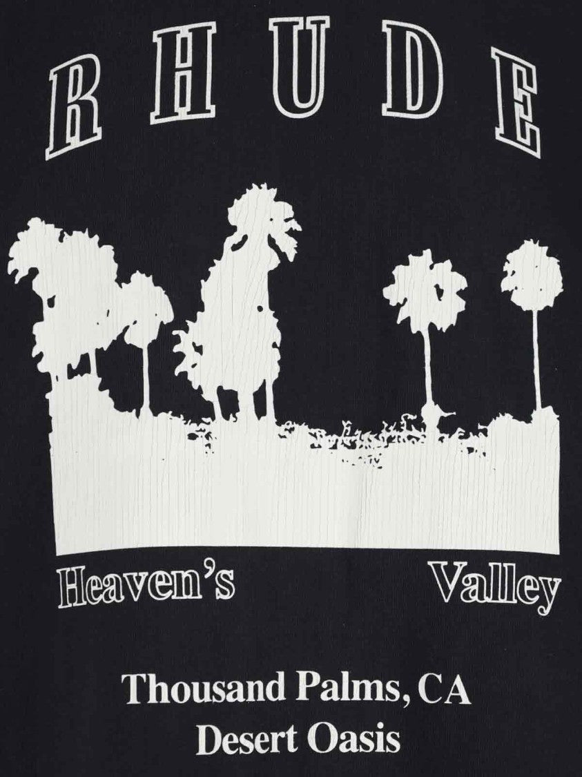 Rhude Timeless Black T-Shirt With Crew Neckline