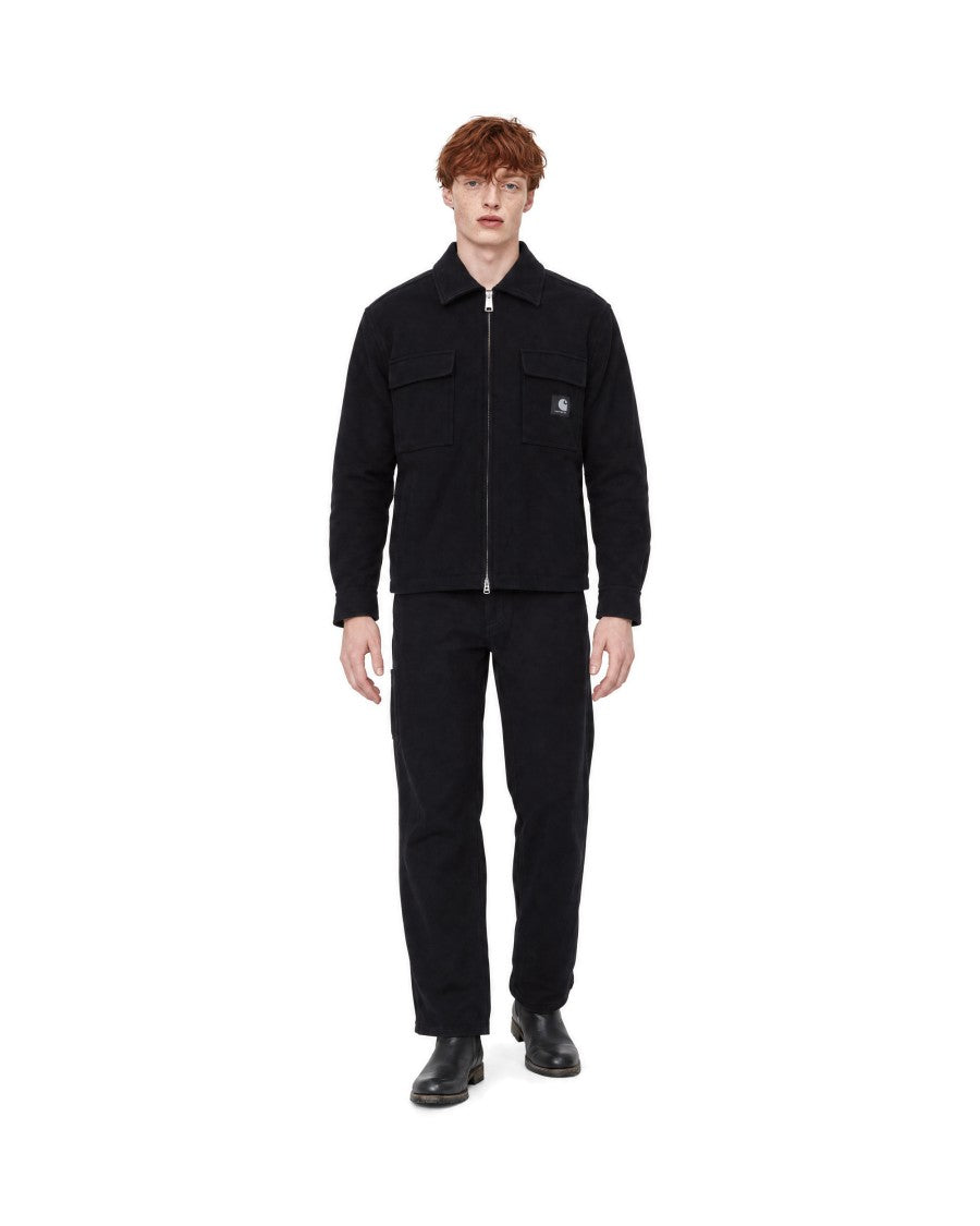 Carhartt Wip Black Atoka Unlined Brushed Wool-Blend Jacket