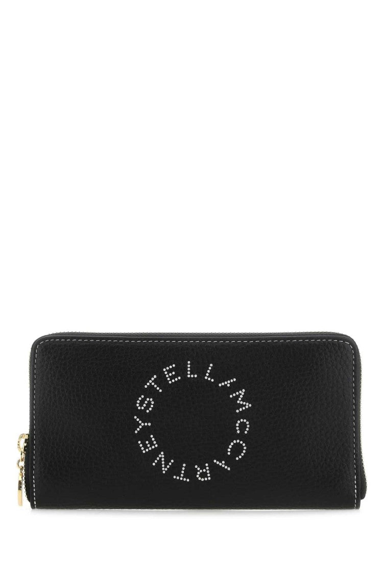 Stella Mccartney Black Grainy Mat Wallet